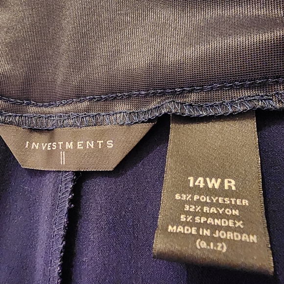 Investments Blue Straight Leg Pants - Picture 2 of 4